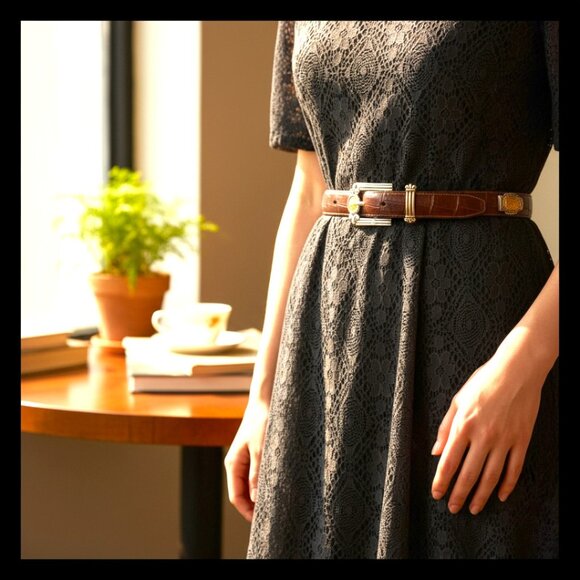 Brighton Museum Collection Vintage Brown Roman Mythology Medallions Belt… - Picture 2 of 11